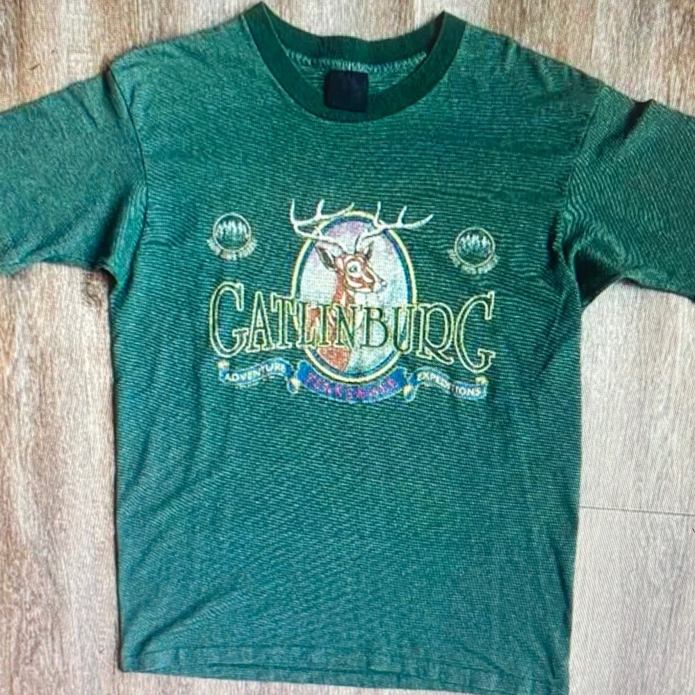 Gatlinburg Adventure Kids Green T-Shirt